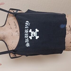 DOLLSKILL In Collaboration with PAUL FRANK"SKURVY"BLACK TANK PIRATE GRAPHICS